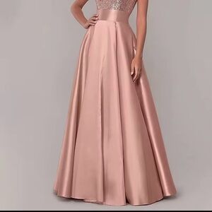 Women’s High Waist Satin Skirt